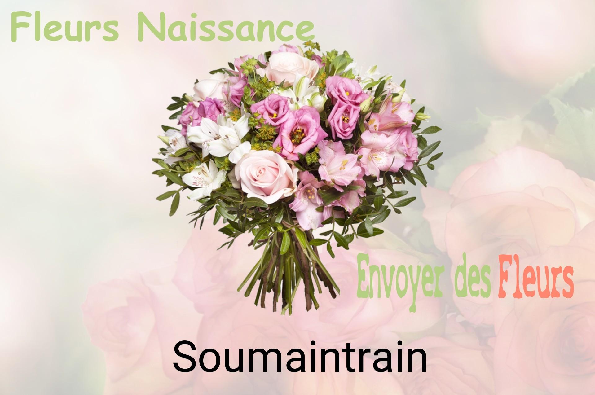 Bouquet de fleurs de naissance livré à Soumaintrain