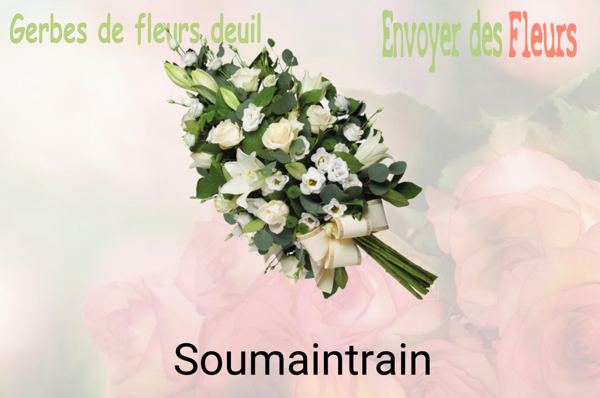 Gerbe de fleurs de deuil livrée à Soumaintrain